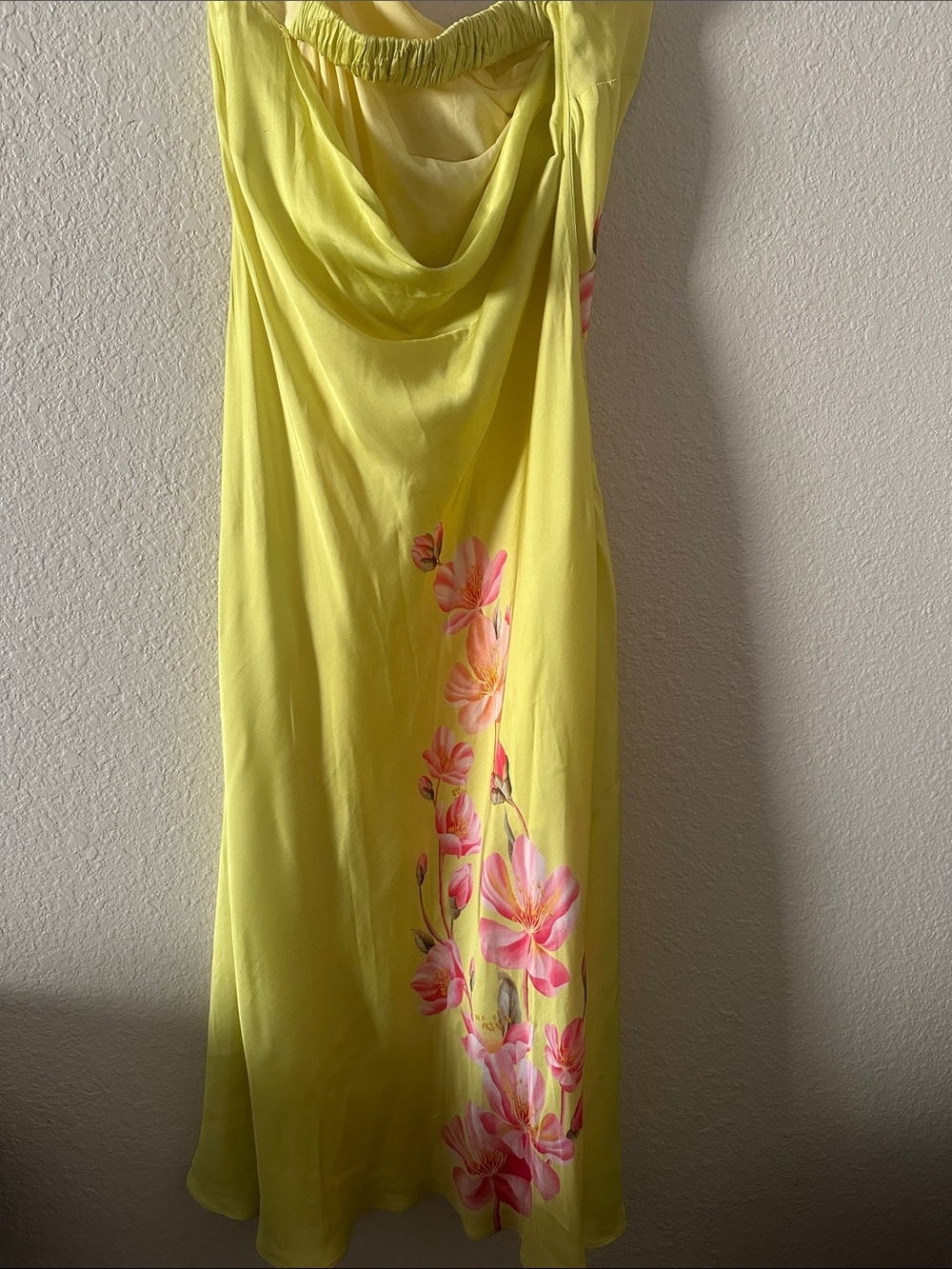 FARM Rio Yellow Strapless Maxi Dress with Pink Floral Print - Picture 3 of 4